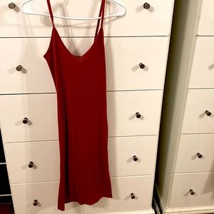 Little red dress. Has a slit on the sides